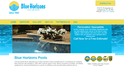 Desktop Screenshot of bluehorizonspools.com